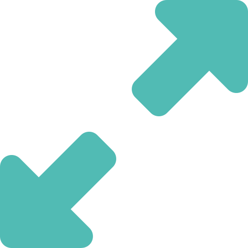 2 arrows pointing out from center indicating size increase